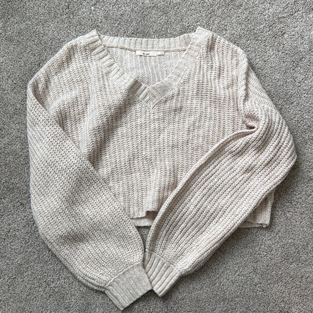 Cozy Beige Knit Sweater